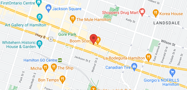 map of 168 King St E